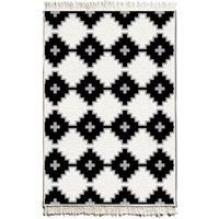 The Mia Blanc & Noir Kilim Rug - 180 x 120 cm