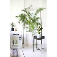 the mia Black Round Side Table - 56 cm (H) x 41 cm (W) x 41 cm (D)