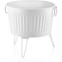 The Mia Foldable White Plant Pot - 45 cm (H) x 43 cm (Dia)