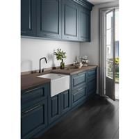 Unbranded Reversible Traditional Belfast Ceramic Kitchen Sink White (Piece) in Glossy White