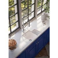 Unbranded Undermount Ceramic Kitchen Sink White 1.5 Bowl (Piece) in Glossy White