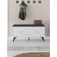 Decortie Dune Hallway Storage Bench - White