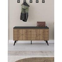 Decortie Dune Hallway Storage Bench - Dark Oak
