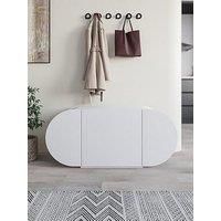 Pozy Shoe Bench Storage Oval Shape 3-Door Minimal Organiser for Office, Hallway