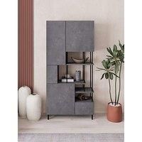 Decortie Key Bookcase / Display Cabinet - Grey