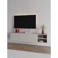 Decortie Cailin Tv Wall Mounted Tv Unit - Sandstone