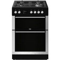 C60DFDOX 60Cm Stainless Steel Freestanding Dual Fuel Double Oven