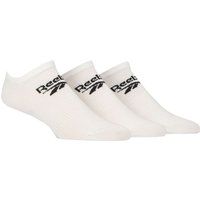 Mens and Ladies 3 Pair Reebok Core Cotton Trainer Socks White 2.5-3.5 UK