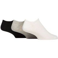 Mens and Ladies 3 Pair Reebok Foundation Cotton Trainer Socks White / Grey / Black 6.5-8 UK