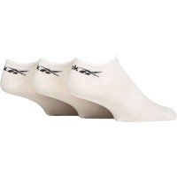 Mens and Ladies 3 Pair Reebok Essentials Recycled Trainer Socks White 4.5-6 UK