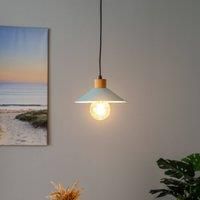 Opviq GMN-00005 pendant light 1-bulb wood blue