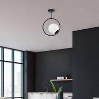 Opviq GMN-000013 ceiling light black glass 1-bulb