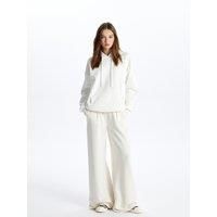 Soft Textured Cosy Elastic Waist Wide Leg Palazzo Trousers