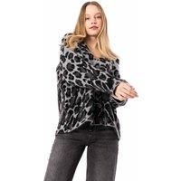 Leopard Patterned V-Neck Button Detailed Sweater Cardigan