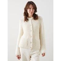 Modern Ecru Cardigan with Refined Details