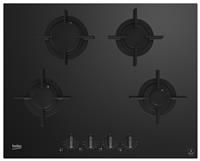Beko HING64322S 4 Burner Black Glass & steel Gas Hob (W)646mm