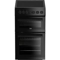 Beko EDVC503B 50cm Electric Cooker with Double Oven, Black