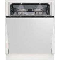 Beko BDIN38641C Fully Integrated Standard Dishwasher - Black Control Panel with Fixed Door Fixing Kit - C Rated