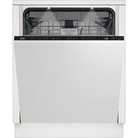 Beko BDIN38650C Fully Integrated Standard Dishwasher - White Control Panel with Fixed Door Fixing Kit - B Rated