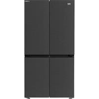 Beko GN446224VPZ 91cm Frost Free American Fridge Freezer Black Steel