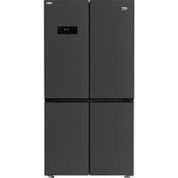 Beko GNE446224DVPZ 91cm American Fridge Freezer Black Steel E Rated