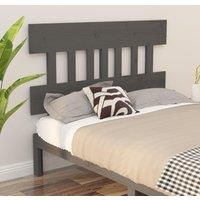 Bed Headboard Grey 183.5x3x81 cm Solid Wood Pine