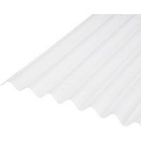 Corrubit Clear PVC Corrugated Roofing sheet (L)2m (W)950mm (T)0.8mm