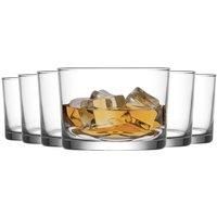 LAV 6x Clear 240ml Bodega Whisky Glasses - Glass Water Wine Whiskey Gin Juice Cocktail Drinking Glassware Cup Set