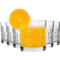 LAV 6X Clear 325ml Brit Whisky Glasses - Glass Water Wine Whiskey Gin Juice Cocktail Drinking Glassware Cup Set