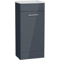 Anthracite Grey Cloakroom Vanity Unit & Basin 400mm