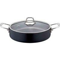 Zest Gusto Non-Stick Granite 26 Cm Shallow Casserole with Glass Lid (3.4 Lt)
