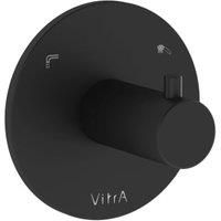 VitrA Origin Round Built-In 2 Way Concealed Shower Diverter Valve - Matt Black