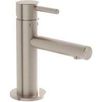 VitrA Origin Short Neck Mono Basin Mixer Tap - Brushed Nickel