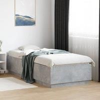 Berkfield Home Bed Frame without Mattress Concrete Grey 100x200 cm