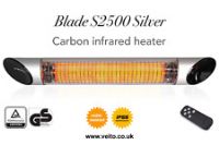 VEITO BLADE S 2500 Infrared Patio Heater (IP55) Indoor & Outdoor Silver