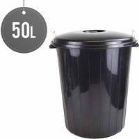 High Quality - 50L Garden Waste Rubbish Dust Bin with Locking Lid