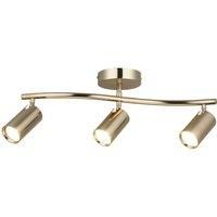 Lucea Spotte downlight, gold, 3-bulb