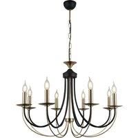 Lucea Ferra chandelier antique brass, 8-bulb