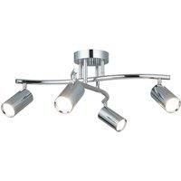 Lucea Spotte downlight, chrome, 4-bulb