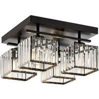 Avonni AV-1795-4BSY ceiling light 4-bulb, square, black