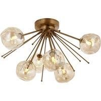 Avonni AR-1777-6E ceiling light 6 lampshades antique gold