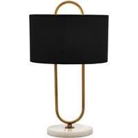 Avonni ML-9112-1E table lamp marble base fabric lampshade