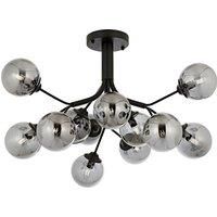Avonni AV-4286-12-BSY ceiling light, smoked glass globes