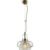 Avonni AV-1860-4EY pendant light, tinted glass lampshade