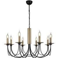 Lucea Dofa chandelier, antique brass, 8-bulb