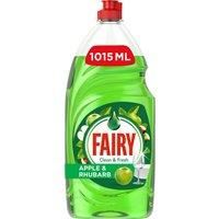 Fairy Clean & Fresh Washing Up Liquid Apple & Rhubarb 1015ML