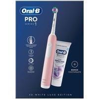 Oral-B Pro 1 Pink Electric Toothbrush + Toothpaste 75ml
