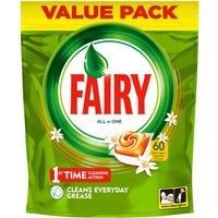 Fairy Original All In One Dishwasher Tablets, Orange, 60 Capsules