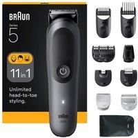 BRAUN Series 5 AIO5560 11-in-1 Wet & Dry Trimmer - Grey, Silver/Grey