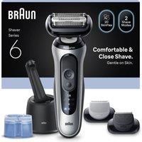 Braun Series 6 Electric Shaver, SmartCare Center, +2 Attachments, 62-S7650CC, Silver, Silver